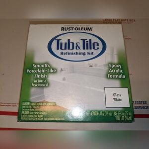 Rust-Oleum 384165 Tub And Tile Refinishing 2-Part Kit, Gloss White,White NEW